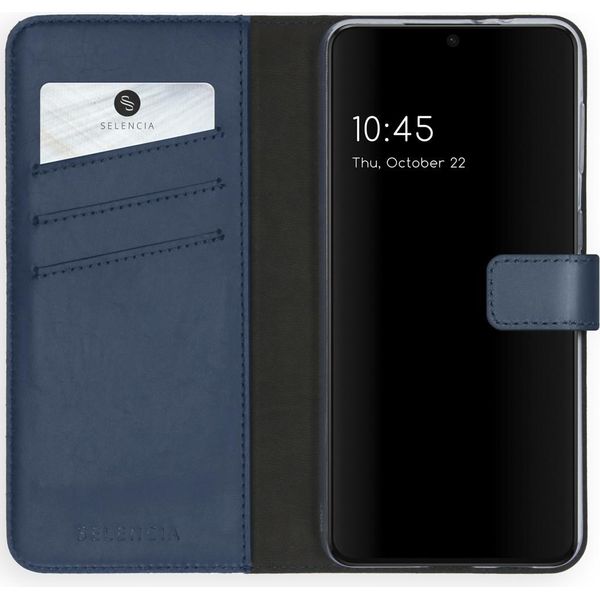 Custodia Per Samsung Galaxy S21 - Vera Pelle - Custodia Selencia Flip Flap - Blu-image