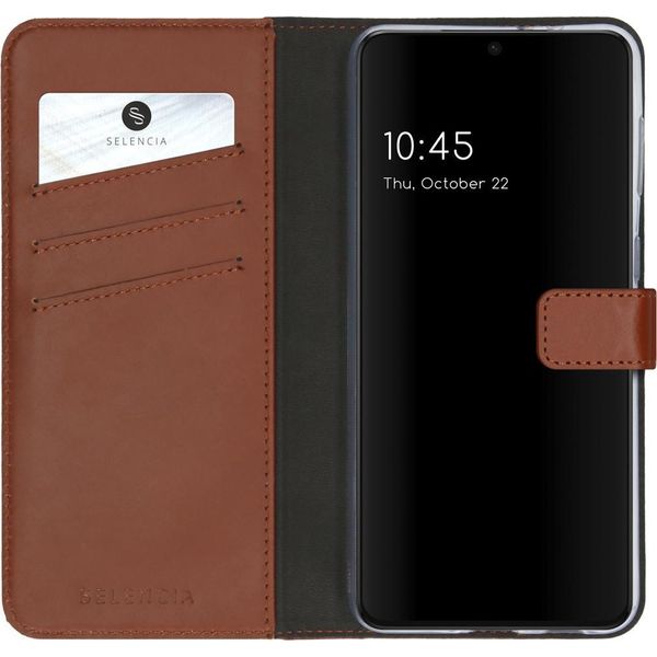 Custodia Per Samsung Galaxy S21 Plus - Vera Pelle - Custodia Selencia Flip Flap - Marrone Chiaro-image