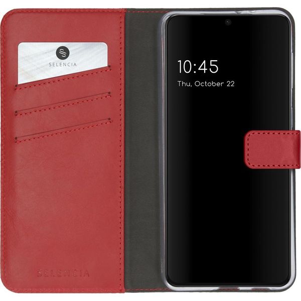 Custodia Per Samsung Galaxy S21 Plus - Vera Pelle - Custodia Selencia Flip Flap - Rosso-image