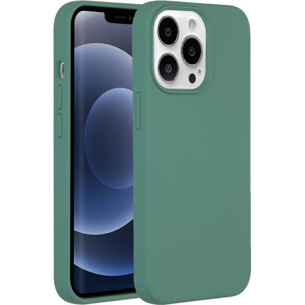 Custodia Per Iphone 13 Pro - Silicone - Accezz Soft Case/Backcover - Verde Scuro-image
