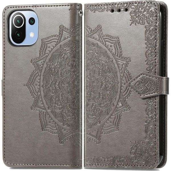 Xiaomi 11 Lite Ne/Xiaomi Mi 11 Lite/Xiaomi Mi 11 Lite Sleeve - Pelle Finta - Flip Cover Imoshion - Grigio-image