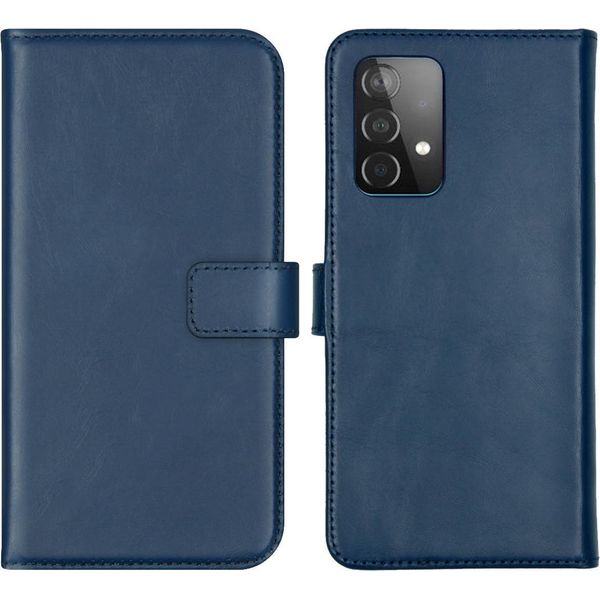 Samsung Galaxy A52/Samsung Galaxy A52S/Samsung Galaxy A52 Custodia - Vera Pelle - Selencia Flip Cover - Blu-image