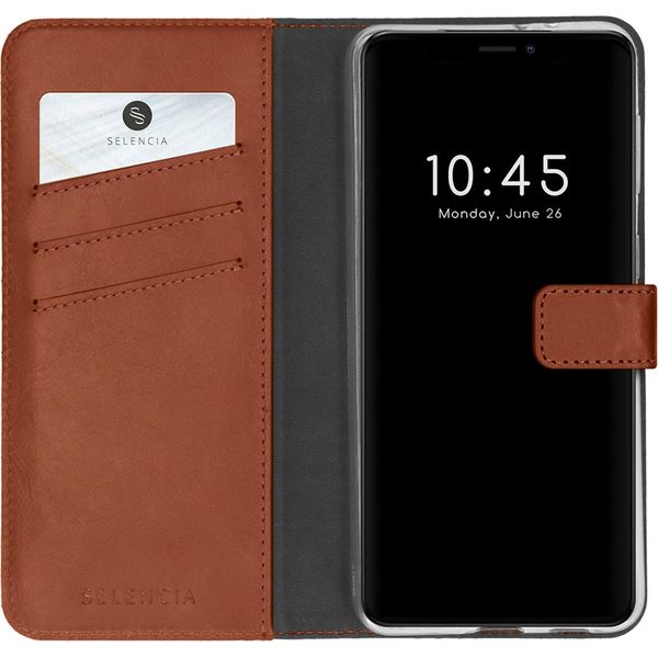 Cover Per Iphone 13 - Vera Pelle - Custodia Selencia Flip Flap - Marrone Chiaro-image
