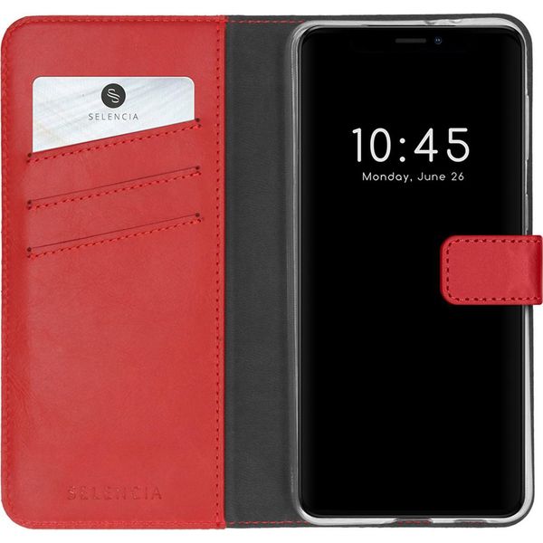 Custodia Per Iphone 13 Pro Max - Vera Pelle - Selencia Flip Flap Case - Rosso-image