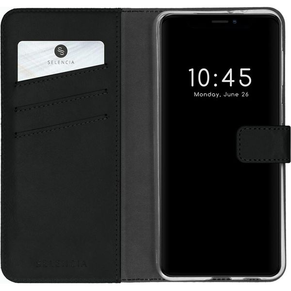 Custodia Per Iphone 13 Pro - Vera Pelle - Selencia Flip Flap - Nero-image