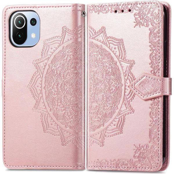 Custodia Xiaomi 11 Lite Ne/Xiaomi Mi 11 Lite/Xiaomi Mi 11 Lite - Pelle Finta - Custodia A Ribalta Imoshion - Oro Rosa-image