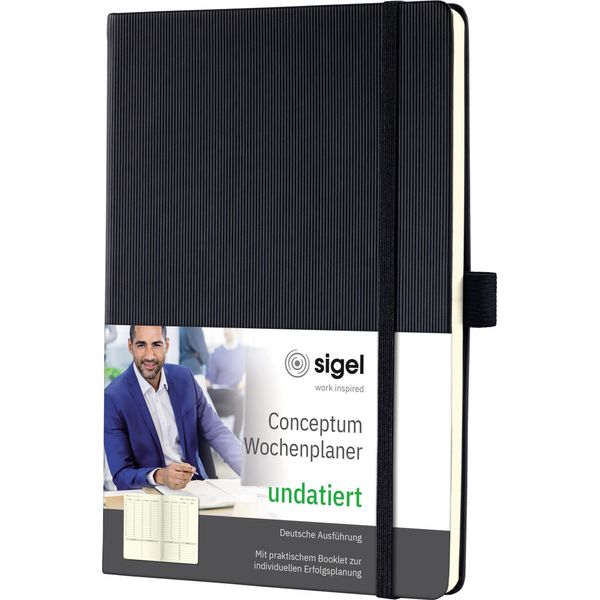 Sigel CO700 Sigel Conceptum Calendario A Libro, Din A5, Perpetuo, Nero-image