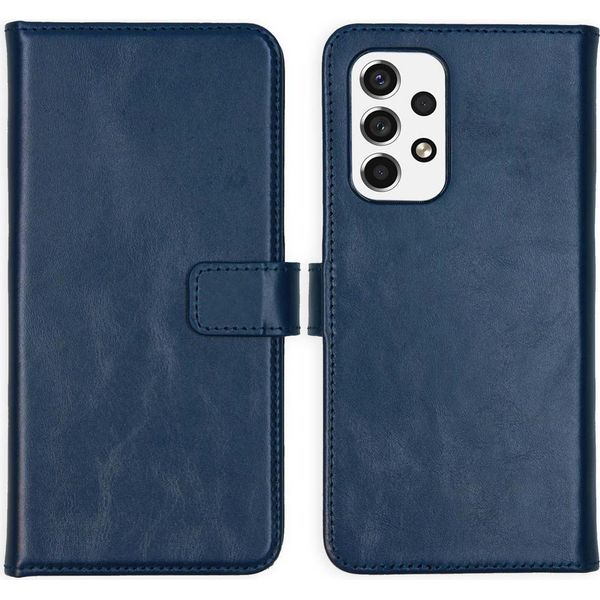 Custodia Per Samsung Galaxy A53 - Vera Pelle - Custodia Selencia Flip Flap - Blu-image