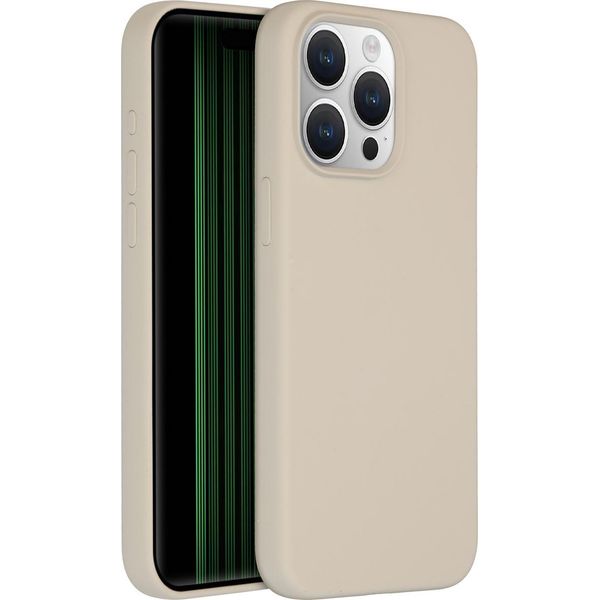 Custodia Per Iphone 15 Pro Max - Silicone - Accezz Soft Case/Backcover - Beige-image