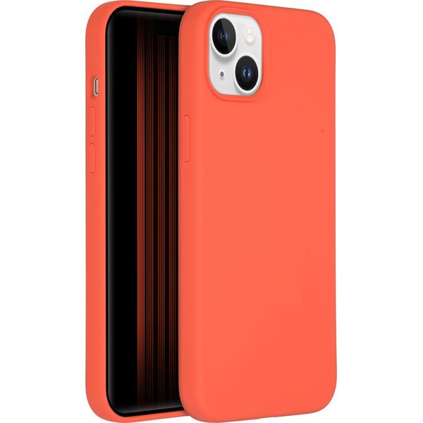 Custodia Per Iphone 15 Plus - Silicone - Accezz Soft Case/Backcover - Arancione-image