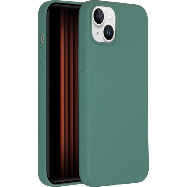 Custodia Per Iphone 15 Plus - Silicone - Accezz Soft Case/Backcover - Verde Scuro-image