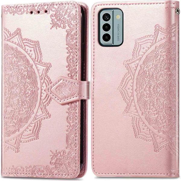 Nokia G22 Sleeve - Pelle Finta - Flip Cover Imoshion - Finitura Oro Rosa-image