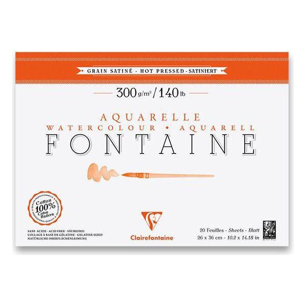 Tampone Per Acquerello Clairefontaine Fontaine Pressato A Caldo 26 X 36 Cm, 20 Fogli, 300 G-image