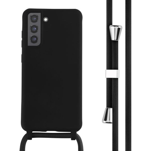 Custodia Samsung Galaxy S21 Fe - Silicone - Imoshion Custodia Morbida/Manicotto Con Cinturino/Copertura Posteriore - Nero-image