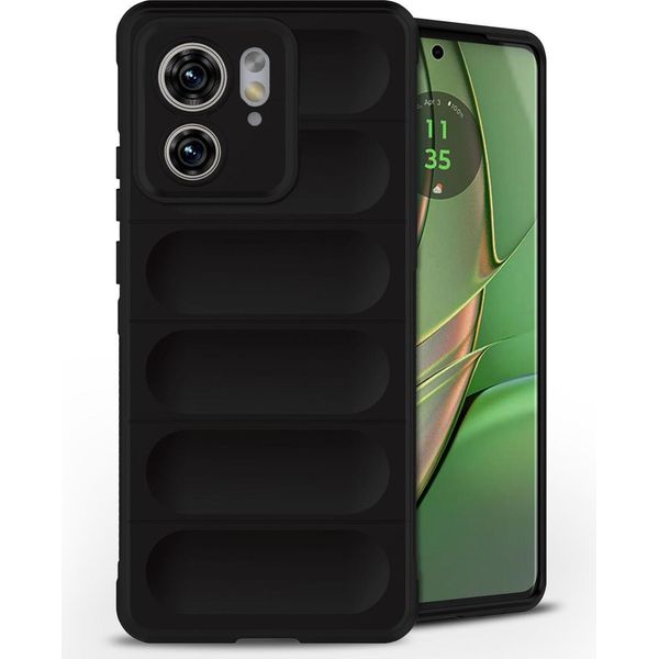 Motorola Edge 40 Cover - Silicone - Imoshion Custodia Morbida/Copertura Posteriore - Nero-image