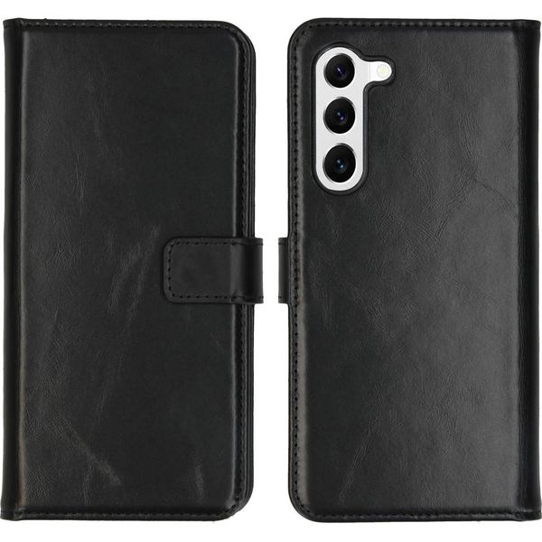 Custodia Per Samsung Galaxy S23 - Vera Pelle - Custodia Selencia Flip Flap - Nero-image