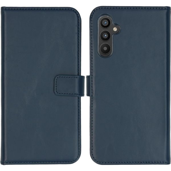 Custodia Per Samsung Galaxy A34 - Vera Pelle - Custodia Selencia Flip Flap - Blu-image