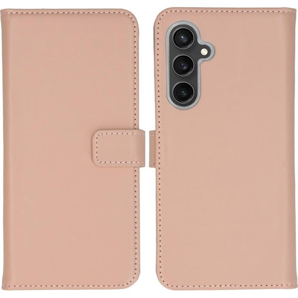 Custodia Per Samsung Galaxy S23 Fe - Vera Pelle - Custodia Selencia Flip Flap - Rosa Chiaro-image