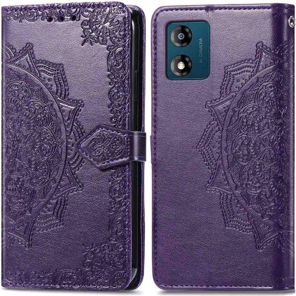 Motorola Moto E13 Coperture - Pelle Finta - Imoshion Flip Cover - Viola-image