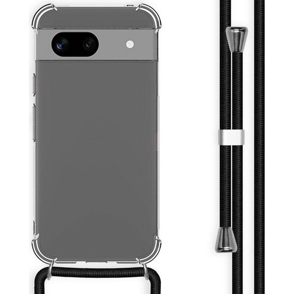 Imoshion Custodia Protettiva Google Pixel 8A Con Banda Retro Con Catena Custodia Per Google Pixel 8A - Nero-image