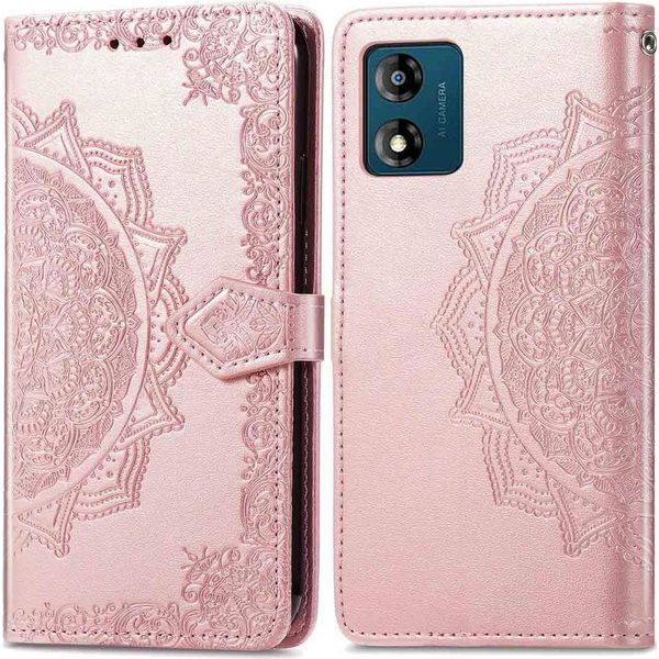 Motorola Moto E13 Coperture - Pelle Finta - Imoshion Flip Cover - Oro Rosa-image