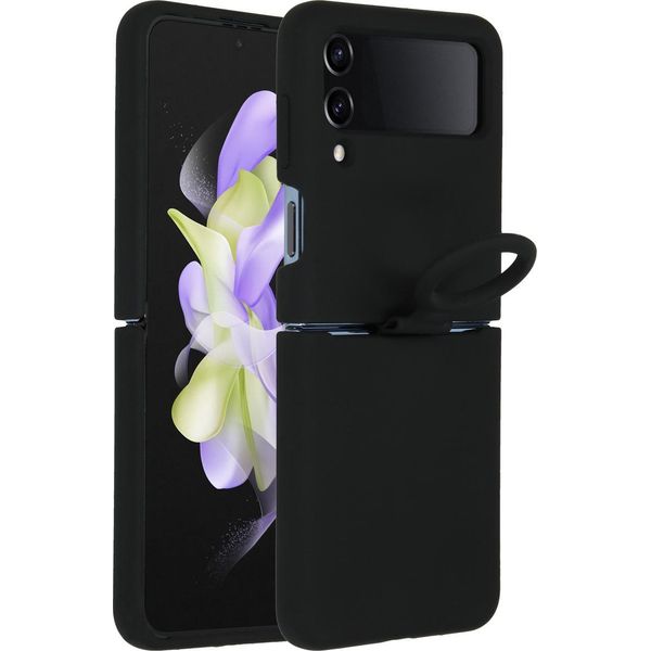 Samsung Galaxy Z Flip 4 Cover - Silicone - Custodia/Copertura Morbida Accezz - Nero-image