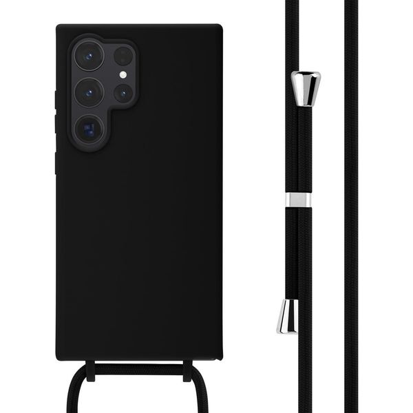 Custodia Samsung Galaxy S24 Ultra - Silicone - Imoshion Custodia Morbida/Manicotto Con Cinturino/Copertura Posteriore - Nero-image