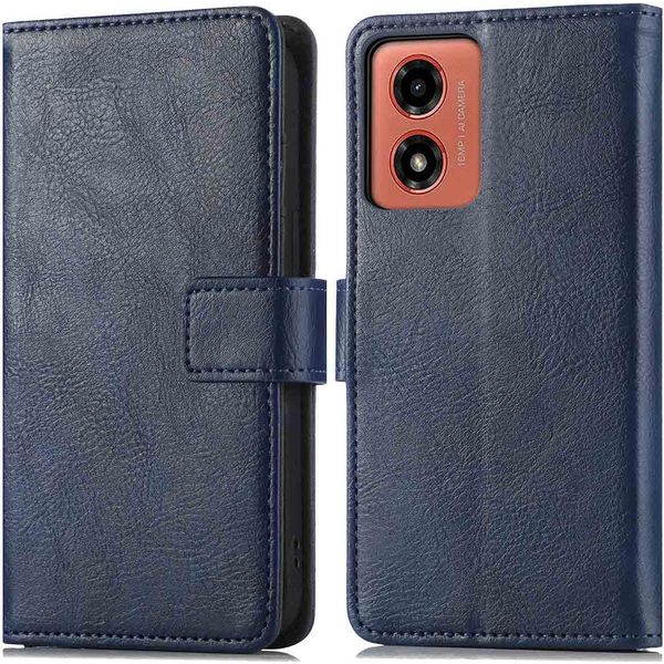 Imoshion Cover Per Motorola Moto G24/Motorola Moto G04 - Custodia Flip Flap A Libro - Blu Scuro-image
