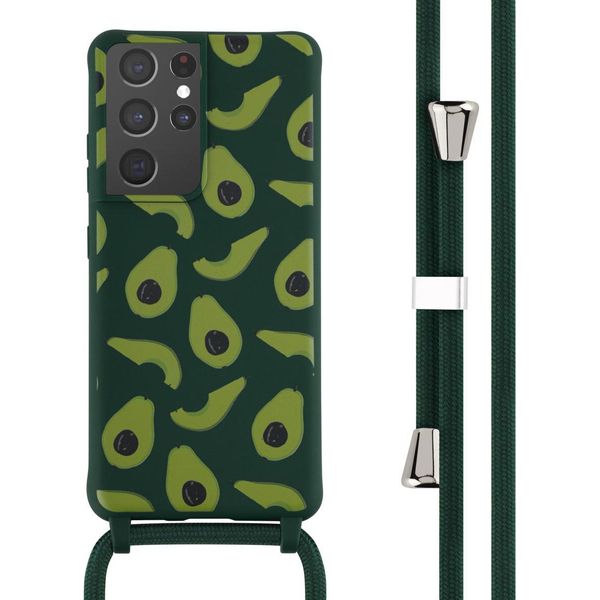 Custodia Samsung Galaxy S21 Ultra - Silicone - Imoshion Custodia Morbida/Manicotto Con Cinturino/Copertura Posteriore - Verde-image