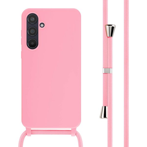 Custodia Samsung Galaxy A55 - Silicone - Imoshion Custodia Morbida/Manicotto Con Cinturino/Copertura Posteriore - Rosa-image