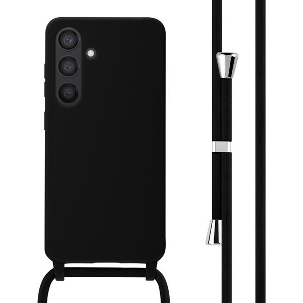 Custodia Samsung Galaxy S24 - Silicone - Imoshion Custodia Morbida/Manicotto Con Cinturino/Copertura Posteriore - Nero-image