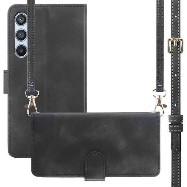 Samsung Galaxy A14/Samsung Galaxy A14 Cover - - Cover Imoshion Con Cinturino/Custodia Pieghevole - Nero-image