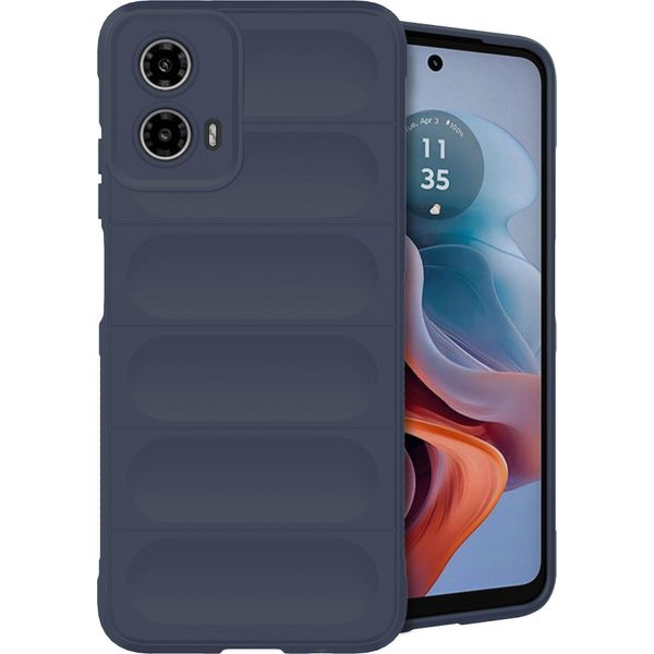 Motorola Moto G34 Sleeve - Silicone - Custodia/Copertura Morbida Imoshion - Blu Scuro-image