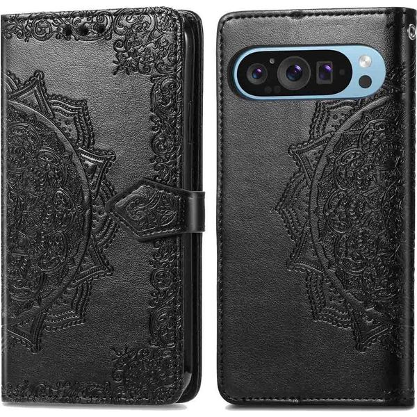 Google Pixel 9 Pro Xl Cover - Similcuoio - Flip Cover Imoshion - Nero-image