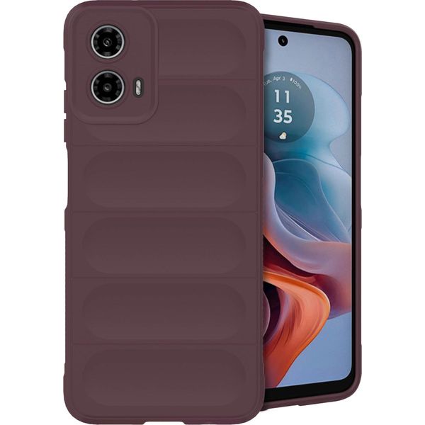 Motorola Moto G34 Sleeve - Silicone - Imoshion Custodia Morbida/Copertura Posteriore - Melanzana-image