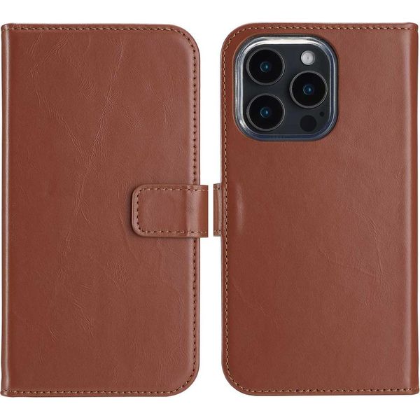 Custodia Per Iphone 16 Pro - Vera Pelle - Selencia Flip Flap - Marrone Chiaro-image