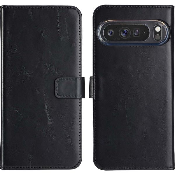 Custodia Google Pixel 9 Pro Xl - Vera Pelle - Selencia Flip Cover - Nero-image