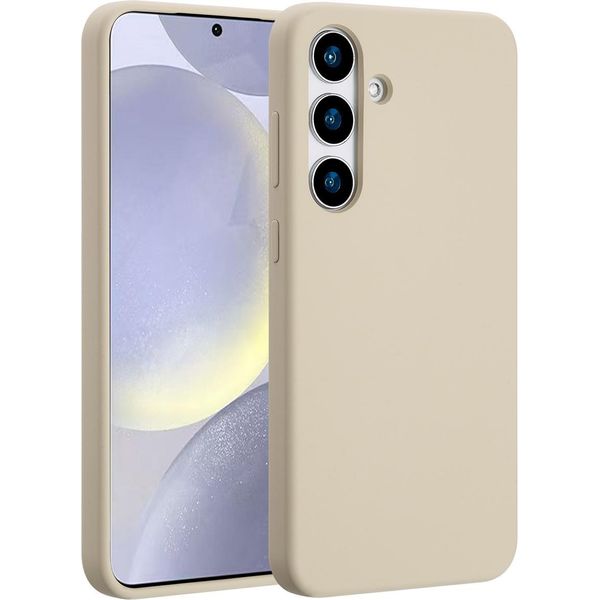 Custodia Samsung Galaxy S25 Plus - Silicone - Accezz Custodia Morbida/Copertura Posteriore - Beige-image