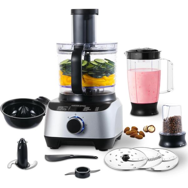 Robot Da Cucina, Potenza 1300 W, Capacità 3,5 L, Multifunzione 11 In 1, Argento, Ue-image