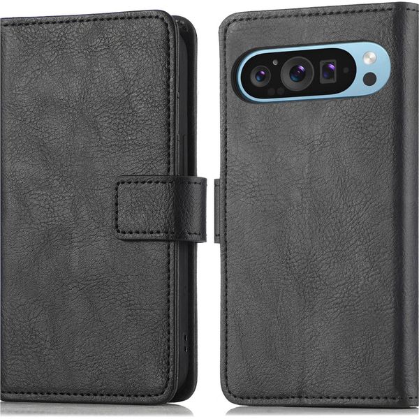 Custodia Per Cellulare Imoshion Per Google Pixel 9/Google Pixel 9 Pro - Flip Cover Libreria Flip - Nero-image