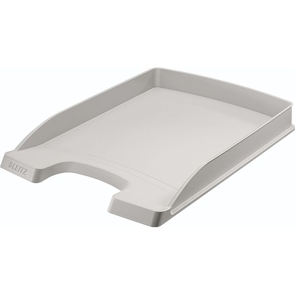 Leitz 5237-00-85 5237 Briefkorb Flach Plus - A4, Extra Flach, Polystrol, Grau-image