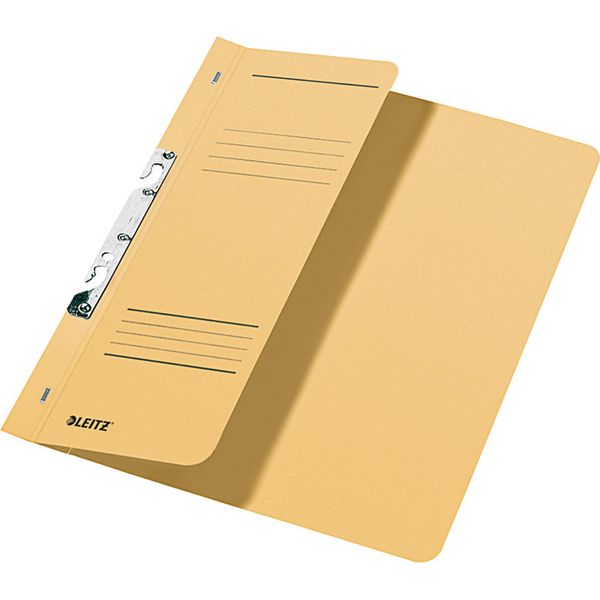 Leitz 3744-00-11 3744 Raccoglitore A Fessura, 1/2 Copertina Anteriore, A4, Pinzatura, Cartoncino Manila 250 G/M², Camoscio-image