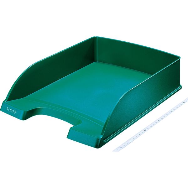 Leitz 5227-00-55 5227 Vaschetta Per Lettere Standard Plus - A4, Polistirolo, Verde-image
