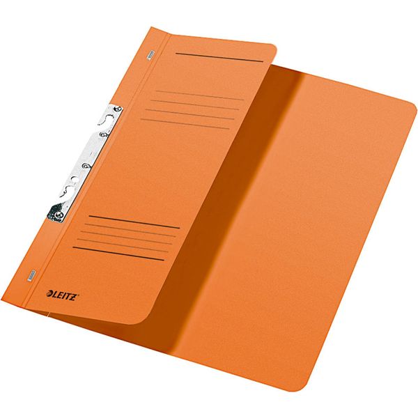 Leitz 3744-00-45 3744 Raccoglitore A Fessura, 1/2 Copertina Anteriore, A4, Pinzatura, Cartoncino Manila 250 G/M², Arancione-image