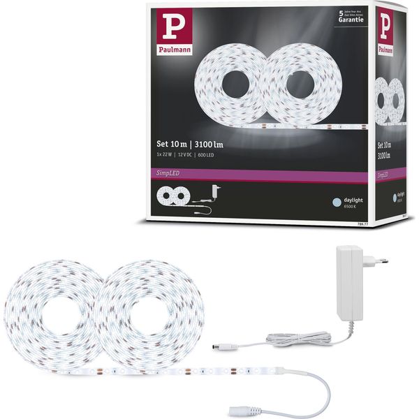 Set Completo Di Strisce Led Paulmann Simpled Bianco Luce Diurna-image