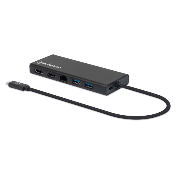 Manhattan 152747 Manhattan USB3.2 Gen1 USB-C Auf Dual-Hdmi Multiport-Adapter-image