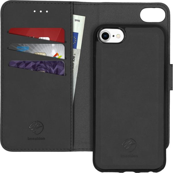 Imoshion Custodia Protettiva Iphone Se (2022)/ Iphone Se (2020)/ Iphone 8/ Iphone 7 Custodia Protettiva A Libro Custodia Per Cellulare Per Iphone Se (2022)/ Iphone Se (2020)/ Iphone 8/ Iphone 7 - Nero-image