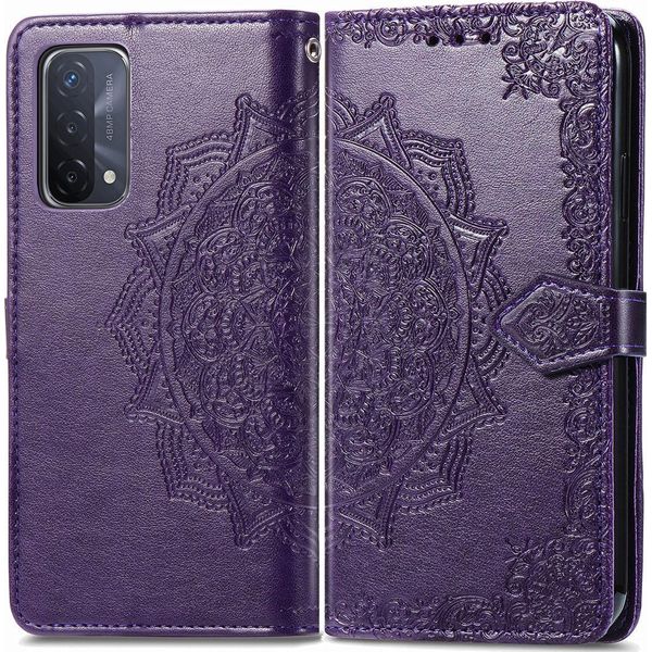 Oppo A54/Oppo A74 Sleeve - Pelle Finta - Custodia A Conchiglia Imoshion - Viola-image