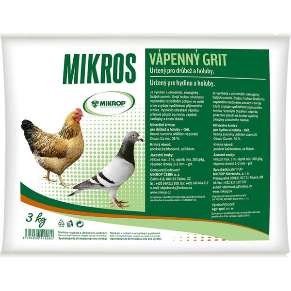 Nohel Garden Mangime Minerale Mikros In Graniglia Di Calce Per Pollame E Piccioni 3 Kg-image