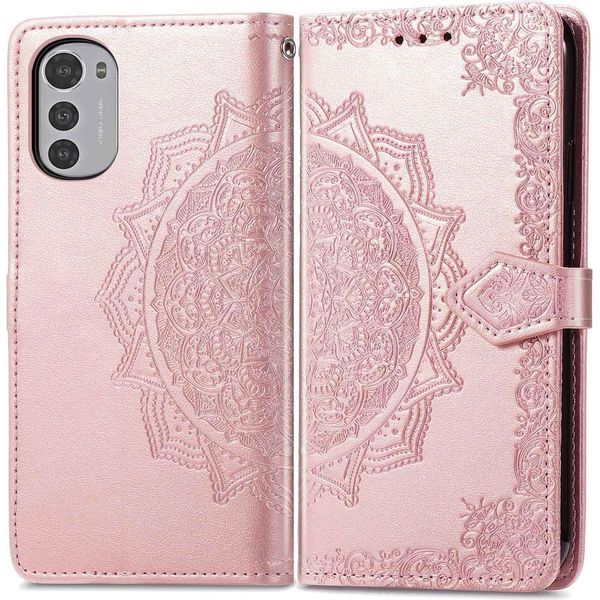 Motorola Moto E32S/Motorola Moto E32 Coperture - Pelle Finta - Flip Cover Imoshion - Oro Rosa-image